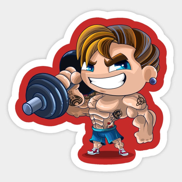 Bodybuilder Jason Sticker by Jasonfm79